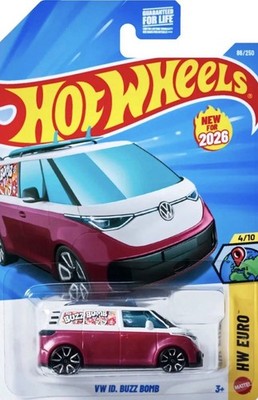 Hot Wheels VW ID. Buzz Bomb | HW Euro Series | Pink & White