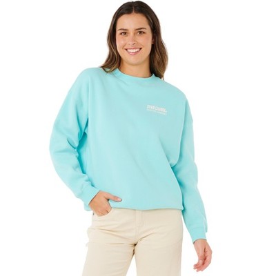 Rip Curl Surf Puff Inspired Crew Sweatshirt - Ligth Sea Blue