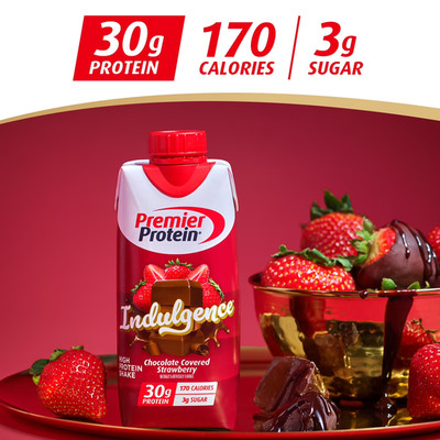 Premier Protein Indulgence Chocolate Strawberry Shake 30g Protein 4 Pack