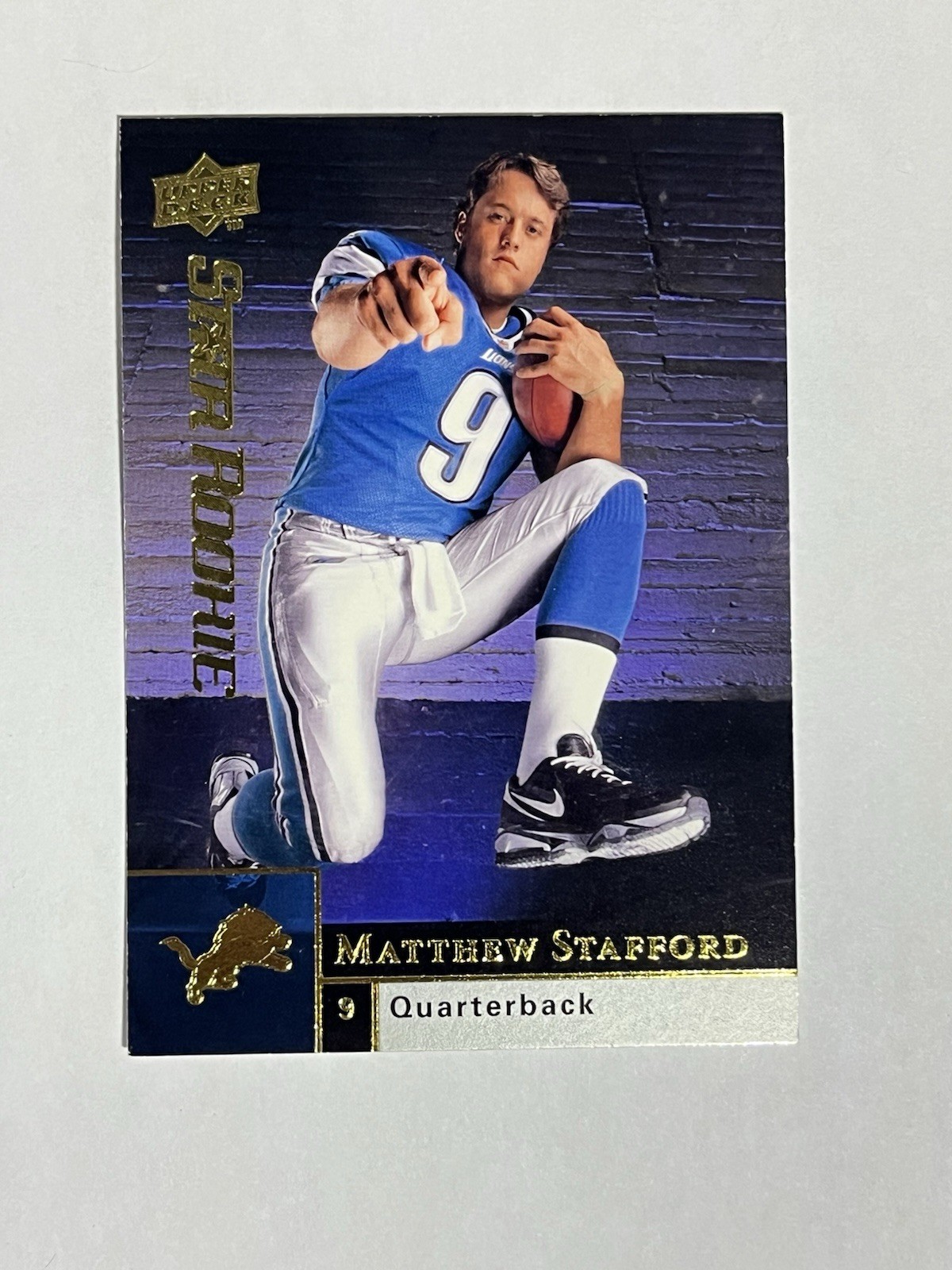 Matthew Stafford #305 Football Cards 2009 Upper Deck trading card — raw and PSA graded price guide