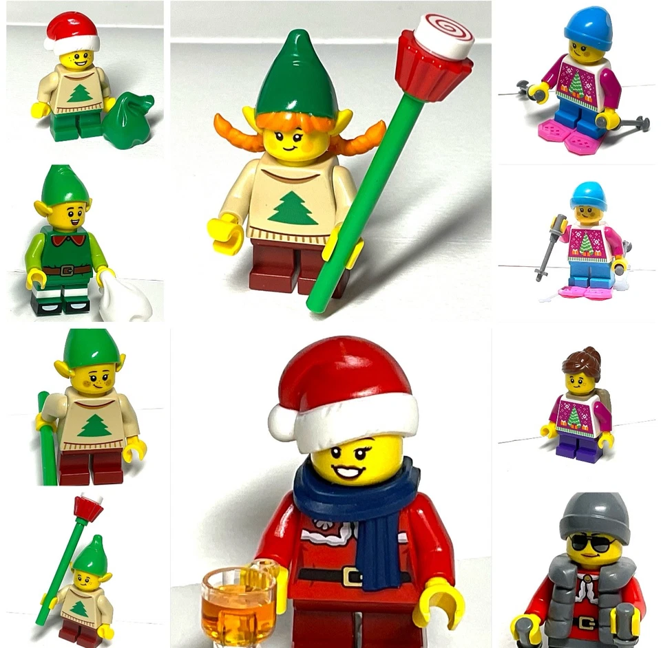 LEGO Christmas Minifigure - Authentic Winter Village Santa Elf Holiday Custom - Image 4 of 4