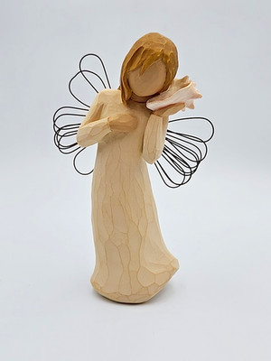 Willow Tree Angel With Shell  Thinking of You Susan Lordi Demdaco Figurine READ