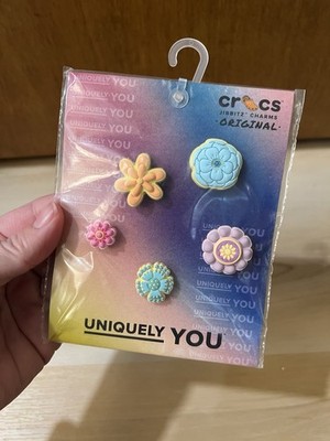 New Original Jibbitz Crocs Charm: Fresh As A Daisy Flower 5 Pack