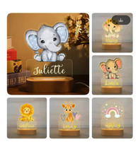 Personalized Animal Night Light Custom Name Lamp for Kids