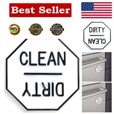 Compact Clean or Dirty Dishwasher Magnet - Durable Plastic, Easy Twist Design