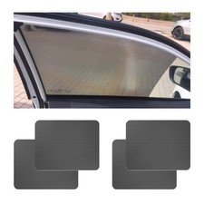 4 PCS Car Side Window Sunshade, 16.5"   15" Static Cling Auto Shade Black