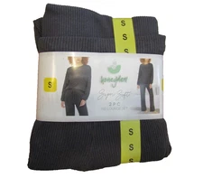Honeydew Womens Super Soft Rib Lounge Pant L/S Shirt Set of 2 Charcoal Sz S NWT