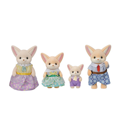 Calico Critters Fennec Fox Family Set Of 4 Collectible Doll Figures Cc2295