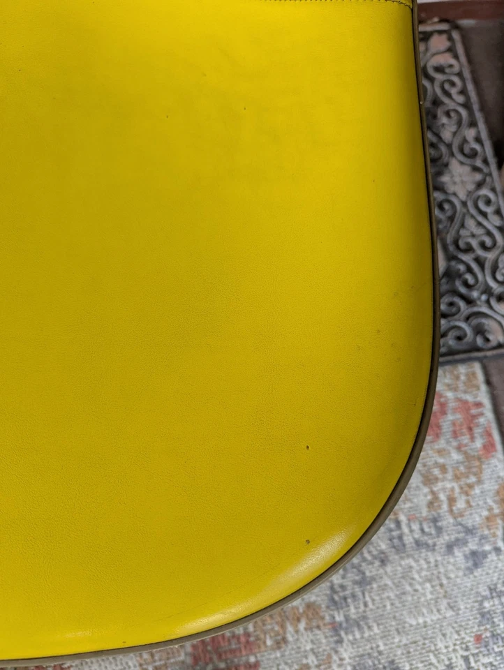 Herman Miller Eames Yellow Padded Shell Chair, Made For IBM, Vintage 1950s - Image 4 of 4