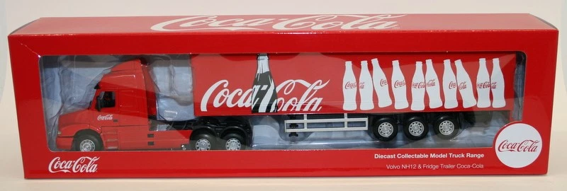 Oxford 1/50 Scale Diecast Truck CR043CC - Volvo NH12 & Fridge Trailer Coca Cola - Image 2 of 4