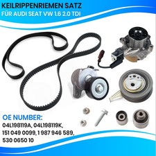 Zahnriemensatz + WAPU für AUDI SEAT SKODA VW Golf VII Passat 1.6 2.0 TDI