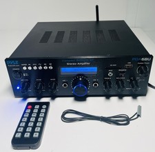 Pyle Wireless Bluetooth Power Amplifier System- 200W Dual Channel Sound Aud.