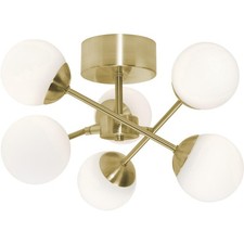 AFX Inc. PRLC16L30D1SB Pearl Semi-Flush Mount Satin Brass
