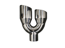 4 Inlet Dual 6 Outlet -staggered Diesel Exhaust Tip - Polished Stainless Steel