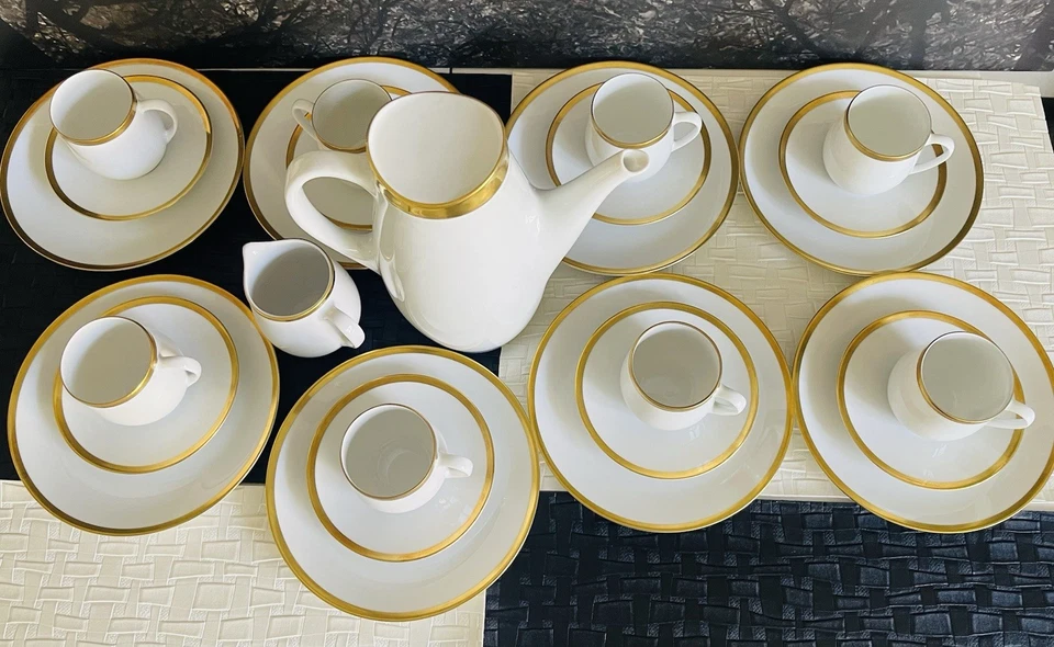 Thomas Rosenthal Kaffeeservice mit Goldrand für 8 Personen Porzellan - Bild 3 von 4