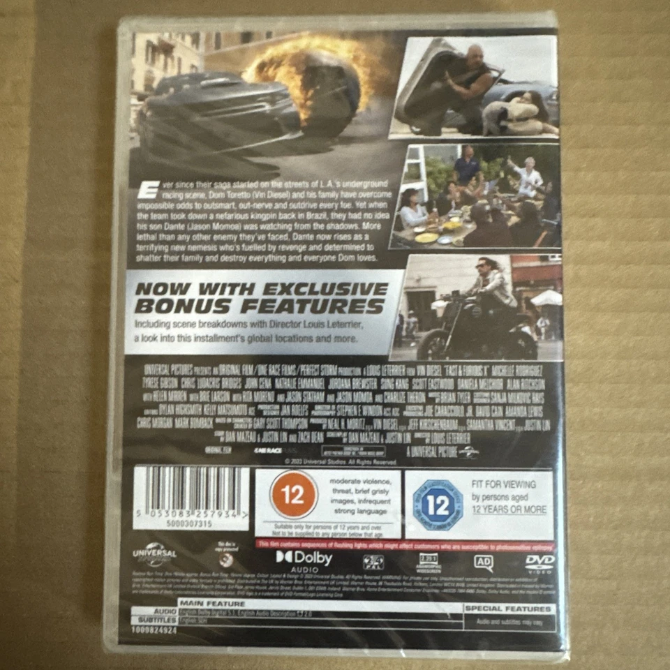 Fast & Furious 10 - Fast X NEW SEALED DVD *slight mark to spine* - Image 2 of 3