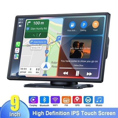 9'' Wireless Carplay Display Tragbares Autoradio Android Auto Bluetooth FM AUX