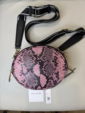 Marc Jacobs Snake Embossed Leather Oval Crossbody Bag