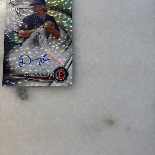 Doug Nikhazy 2022 Bowman Platinum Ice Foilboard Top Prospect Auto /50 RC SSP - Picture 6 of 7