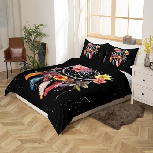 Bohemian Comforter Set Size Dream Catcher Bedding Set, Colorful Queen Color 11 - Picture 3 of 7