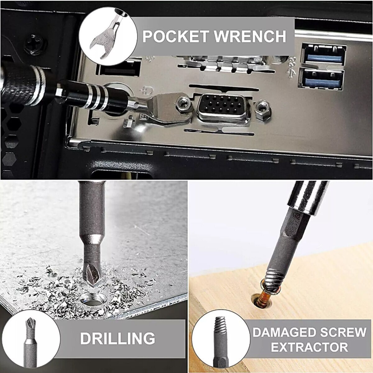 115-IN-1 Magnetic Precision Repair Screwdriver Set PC Phone Electronics Tool Kit