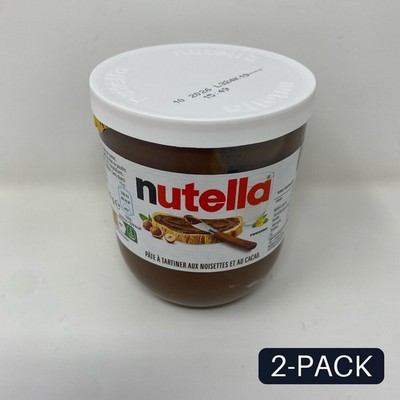 Nutella Hazelnut Spread Imported, Brown 220g Glass Jar - 2 PACK