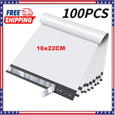 100PCS Self Adhesive Mailing Bags Waterproof Shipping Packaging Postal Bags - US