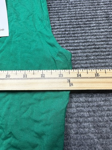 Naked Wardrobe Tank Top Womens Large Green Mock Neck Crop Shirt Stretch USA - Picture 6 of 13