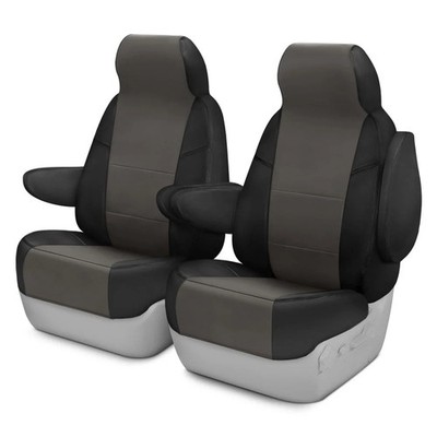 For Honda Civic 93-95 Seat Cover Premium Leatherette 1st Row Black & Charcoal