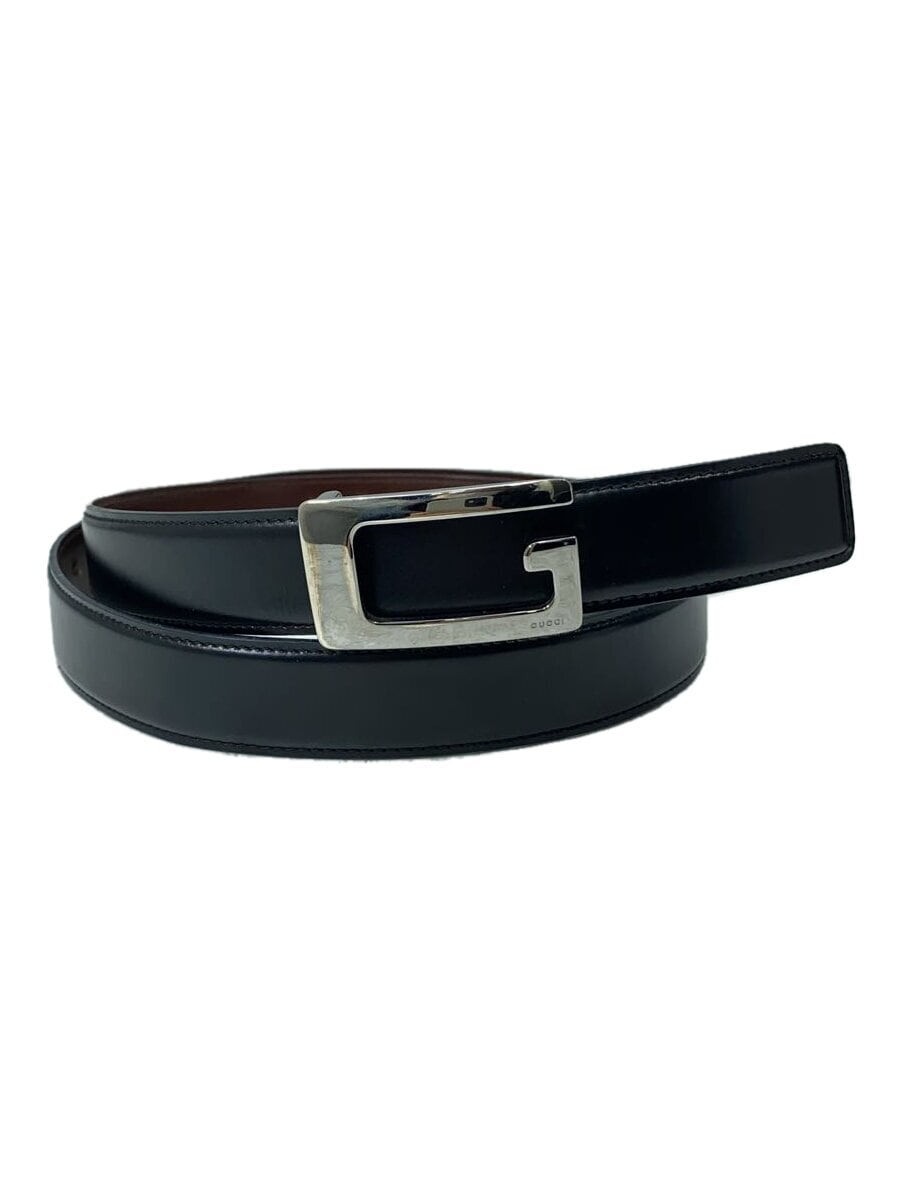 GUCCI Mens Black Leather Solid Color Belt 124691.1476.90.36