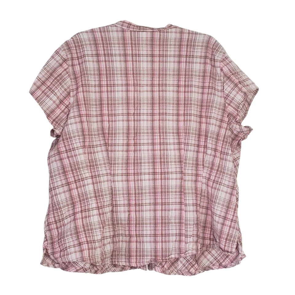 Camisa Feminina Vintage Y2K Faded Glory Botão para Baixo Tamanho 22/24 Western Boho Preppy - Imagem 2 de 4