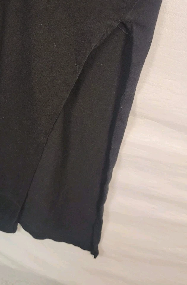 Vestido Victoria's Secret para mujer XL negro sin mangas espalda cruzada maxi logotipo VS abertura salón Foto 3 de 4