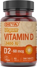 Deva Vegan Vitamins Vegan Vitamin D 2400 IU, ...