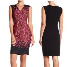 Cynthia Steffe Haley Sleeveless V-neck Sheath Wedding Guest Dress Size 6