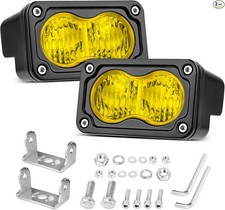 LED Pods Light 2Pcs 3 Inch 40W Fog Lights Driving Light - Yellow Flood Pods