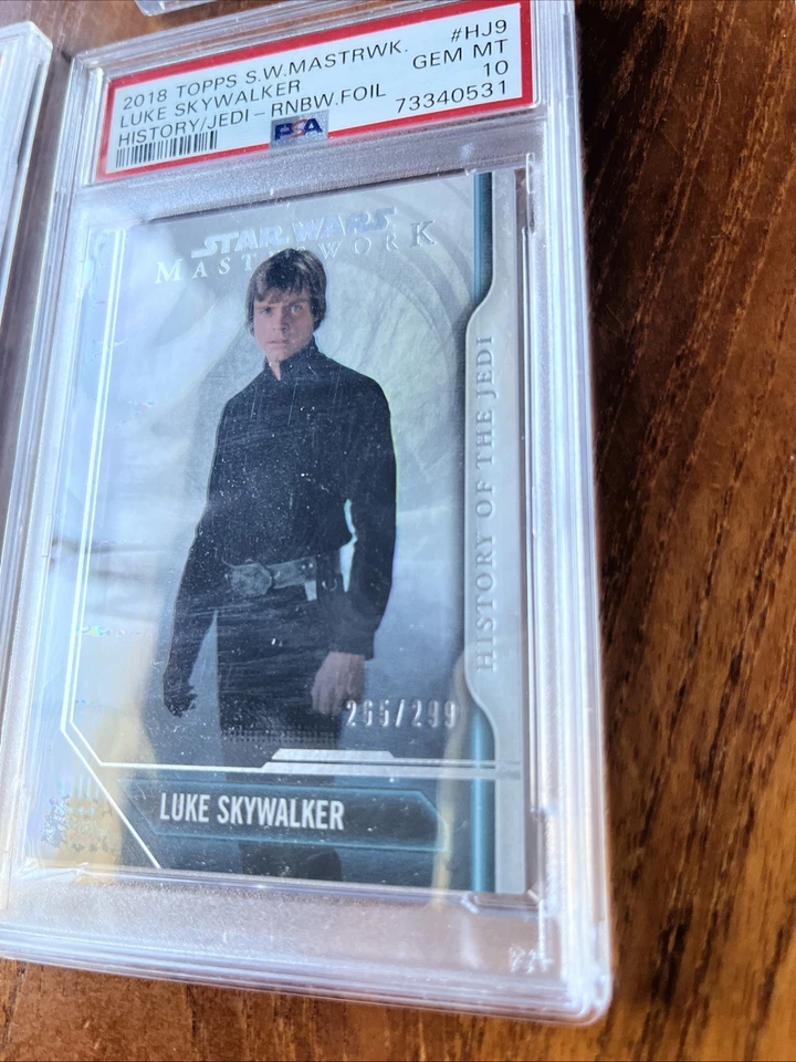 2018 Topps Star Wars Masterwork History of the Jedi Luke Skywalker #HJ-9 PSA 10 - Image 3 of 4