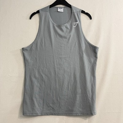 Gymshark Shirt Mens S Gray Phantom Seamless David Laid Athletic Tank Workout