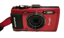 OLYMPUS Digital Camera STYLUS TG-4 Tough Red W/Case, Battery Charger