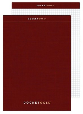 Tops Docket Gold Premium Weight Graph Paper, 8.5'' x 11'', 4 x 4 1 Pad, White 