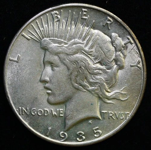 1935 S Peace Silver Dollar Uncirculated $1 BU Semi-Key Date #P28