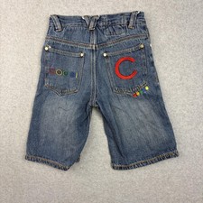 Vintage Coogi Shorts Kids 7 Blue Denim Bermuda Relaxed Fit Embroidered Logo