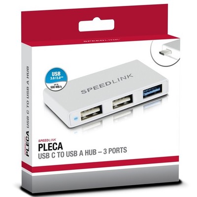 Speedlink Plea USB-C auf USB-A USB-Hub Adapter 3-Port 3.0 / 2.0 Typ C Konverter