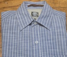 Timberland Men's S / Women s M 100 Cotton Chambray striped Long sleeves-