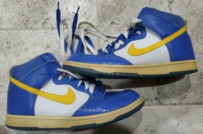 2007 NIKE DUNK HIGH Euro Champs Sweden Men's Size US11 VARSITY ROYAL BLUE/YELLOW