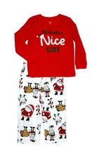 Carter's Girl's 'On Santa's Nice List Christmas Holiday Fleece Pajama Set