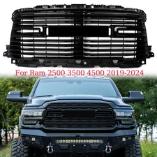 For Ram 2500 3500 4500 2019-2024 Laramie Front Bumper Upper Grille Glossy Black