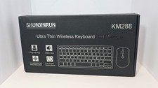 ACOZYKITTEN Compact Wireless Keyboard 2.4GHz Mini Travel Keyboard USB Gray