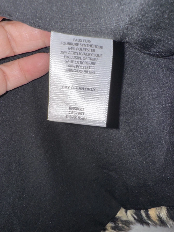 Chaqueta Leith Imitación Piel Estampado Leopardo Borde Negro Talla M Excelente Estado Foto 4 de 4