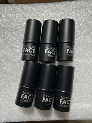 6Pcs Cream Contour Sticks,Shades with Highlighter & Bronzer & Blush,Non-Greasy 