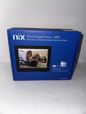 New Nix 8 Inch Digital Photo & Video Frame -X08E